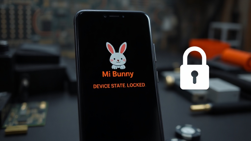 Mi Max 3 in fastboot mode showing DEVICE STATE LOCKED warning